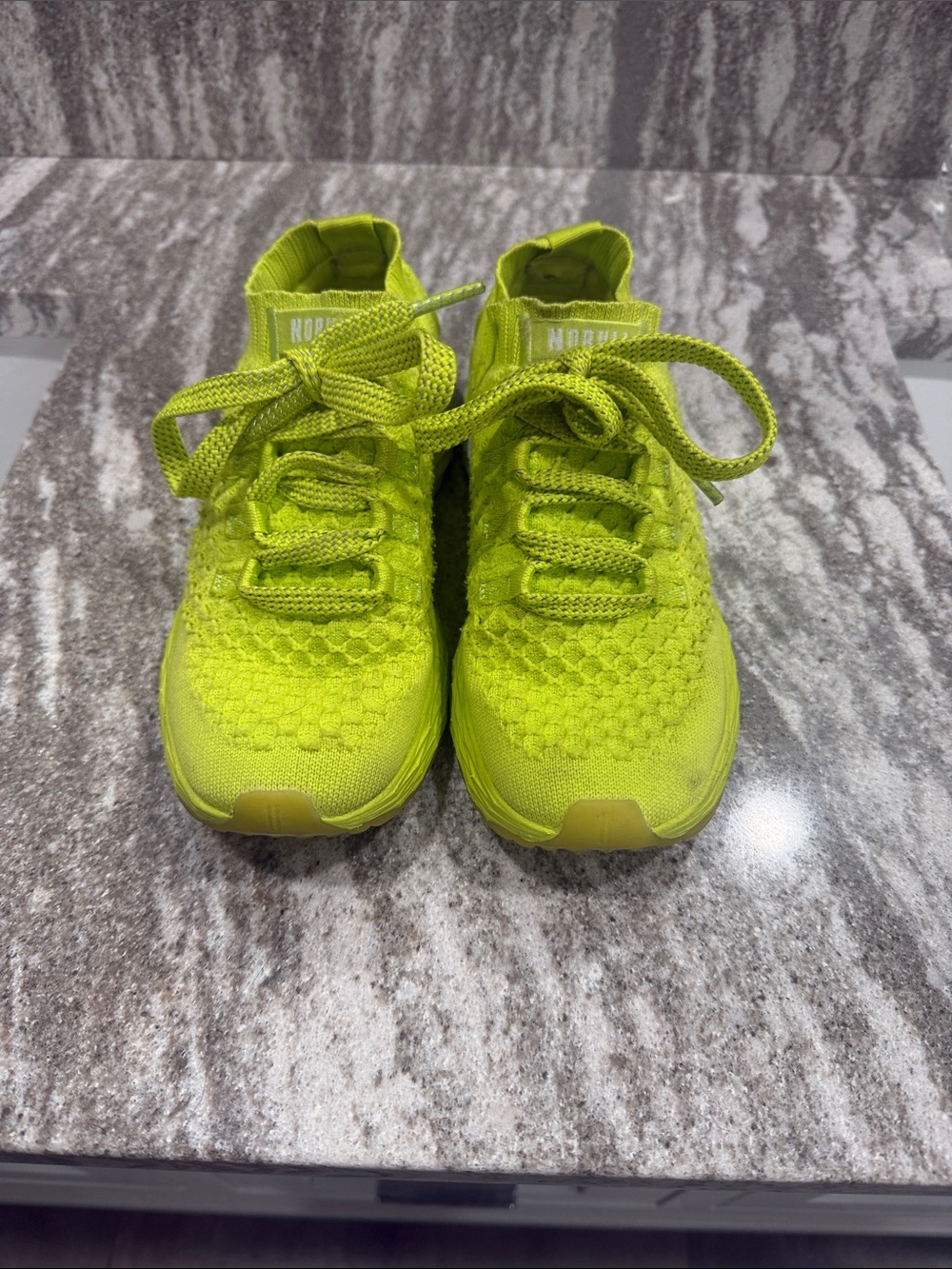 NOBULL Neon Yellow Knit Athletic Sneakers